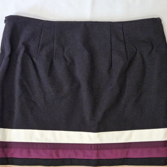 WHBM White House Black Market Multi Color Stripe Lined Skirt - Picture 5 of 10